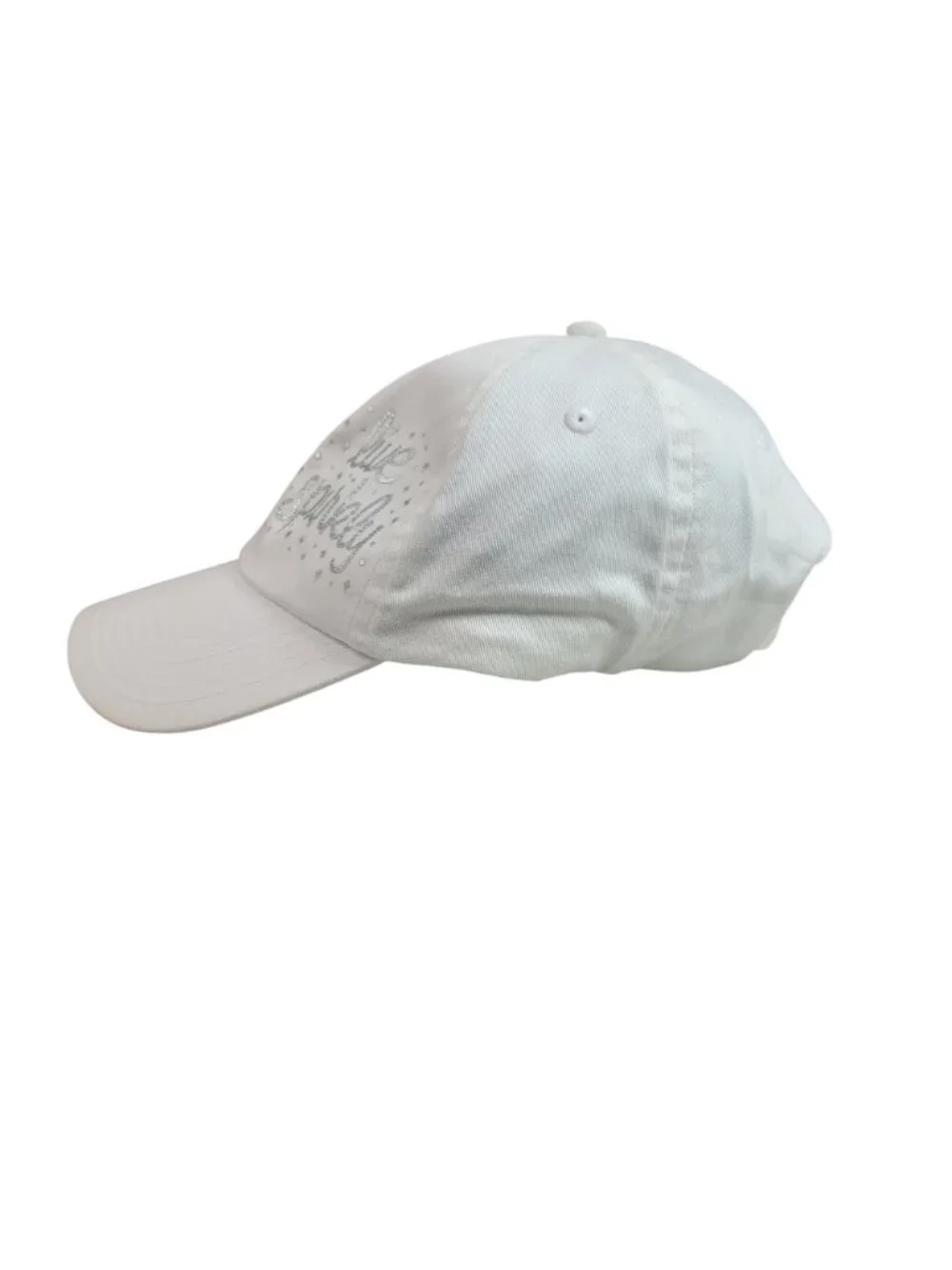Disney Parks Youth Minnie Mouse Live Sparkly Hat White Small Embroidered Cotton
